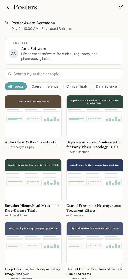 bsscConnect — Posters screen